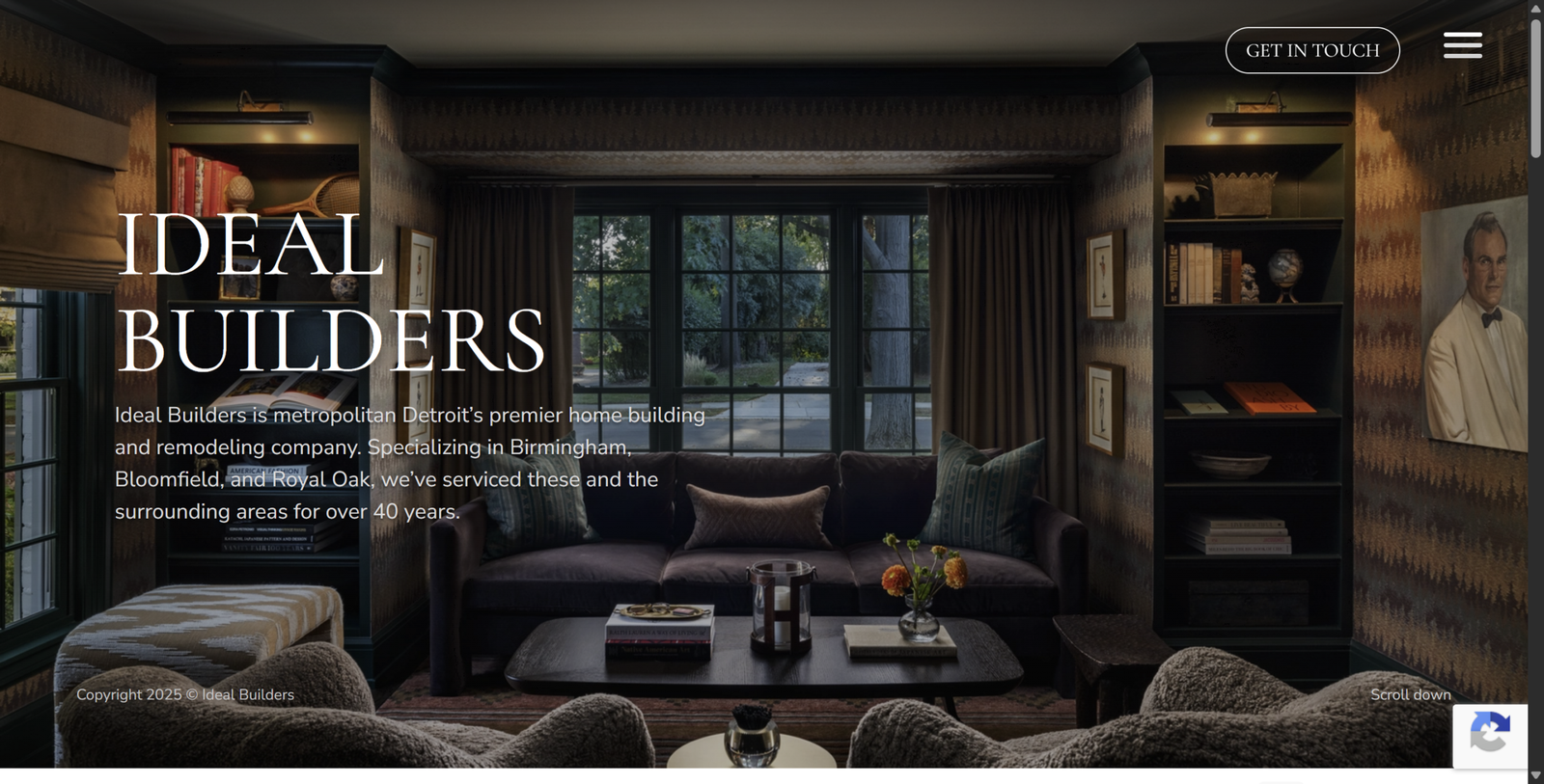 Ideal Builders MI website screenshot