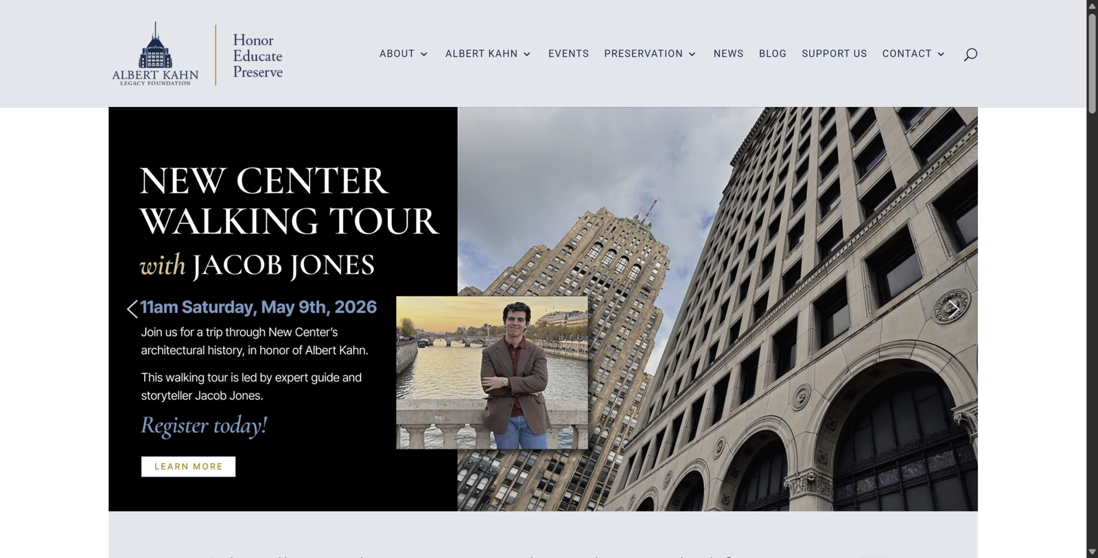 Albert Kahn Legacy Foundation website screenshot
